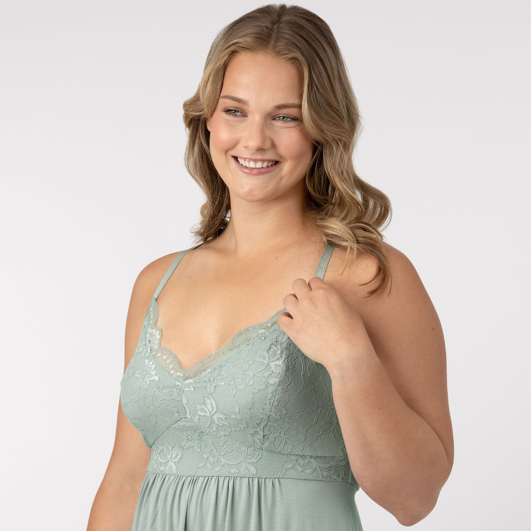 The Ella Lace Nightgown | Sage-Pajamas-Kindred Bravely