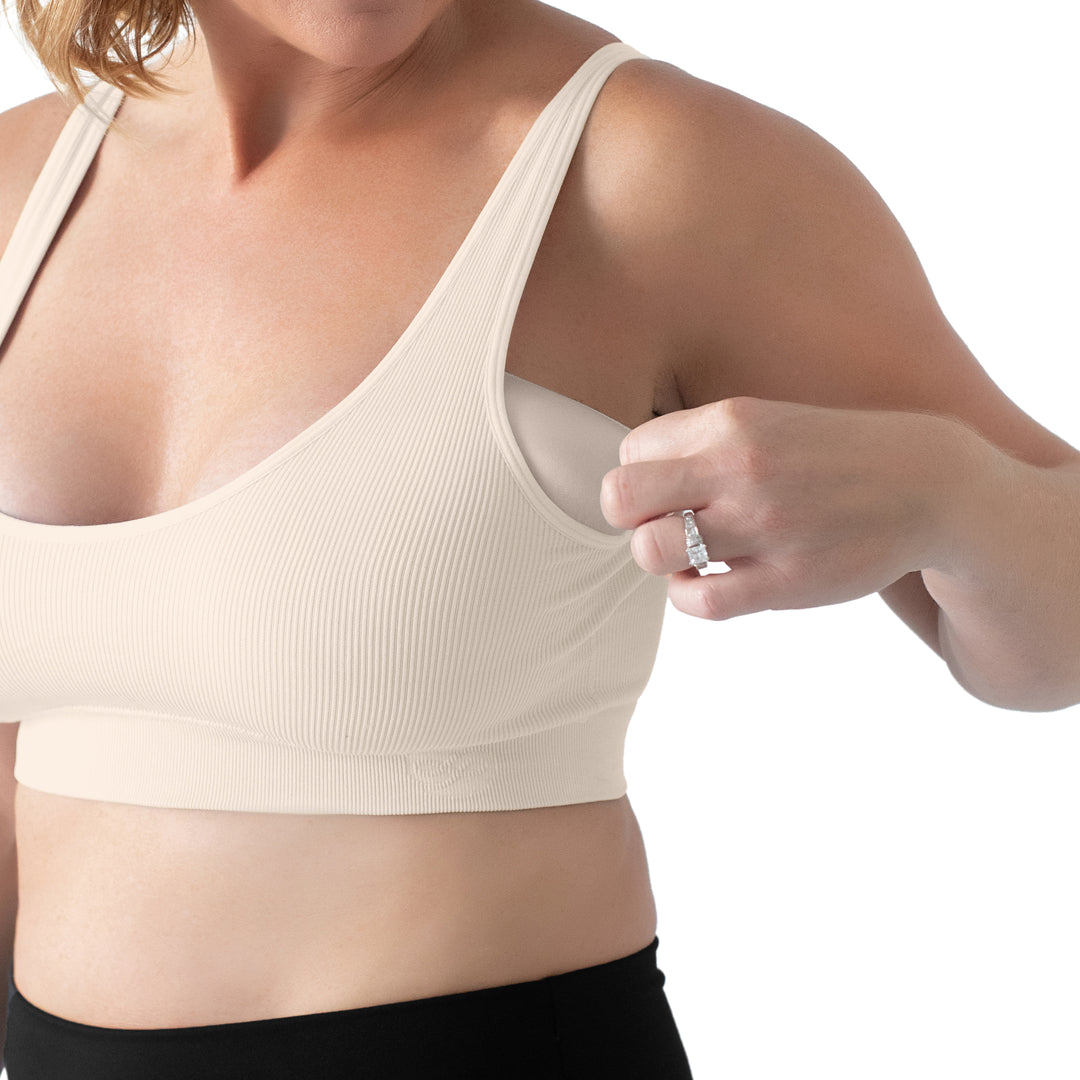 The Grace Ribbed Lounge Bra | Stone-Bras-Kindred Bravely