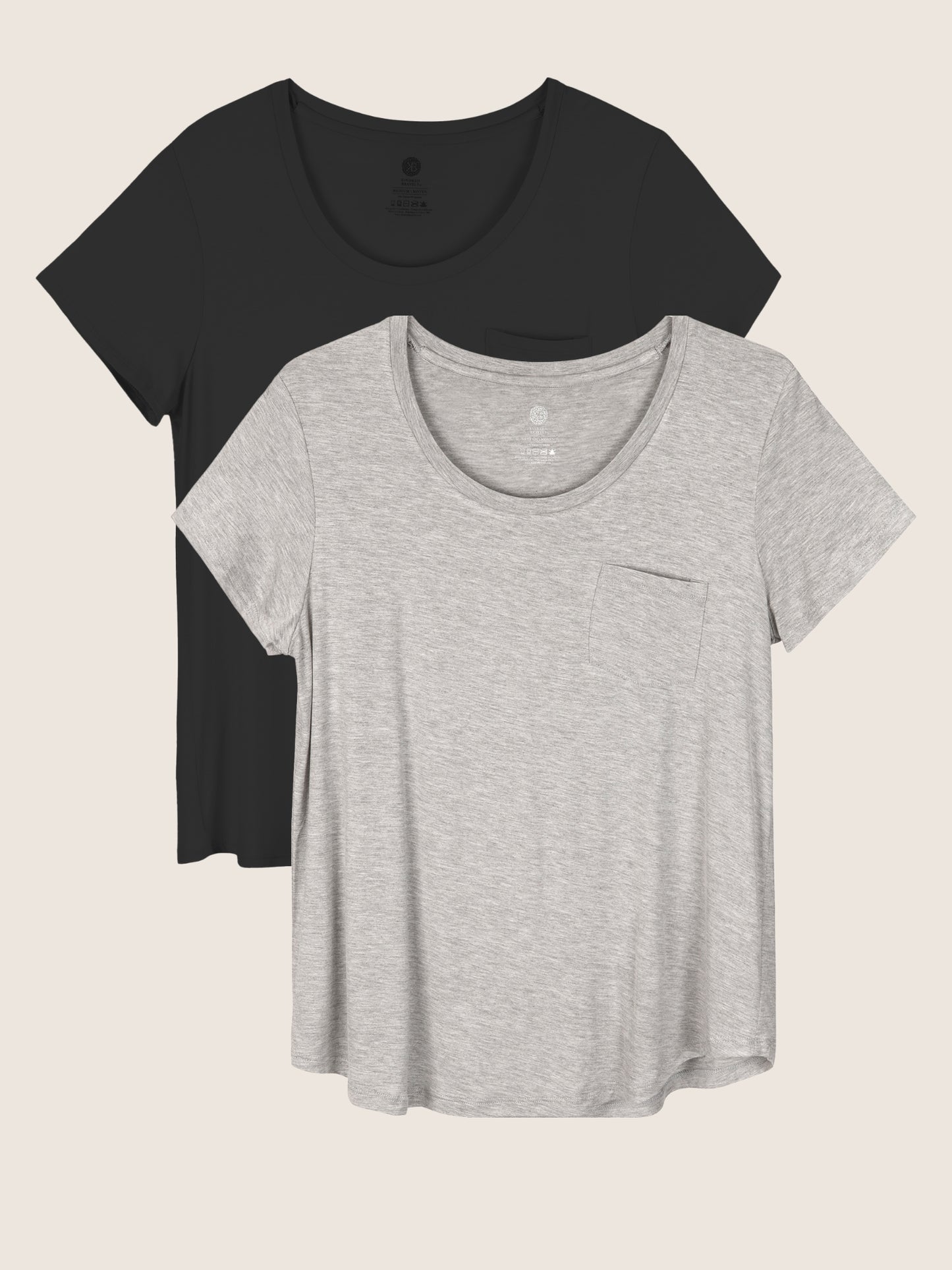 The Everyday Maternity & Nursing T-shirt with pocket in Black and in Heather Grey