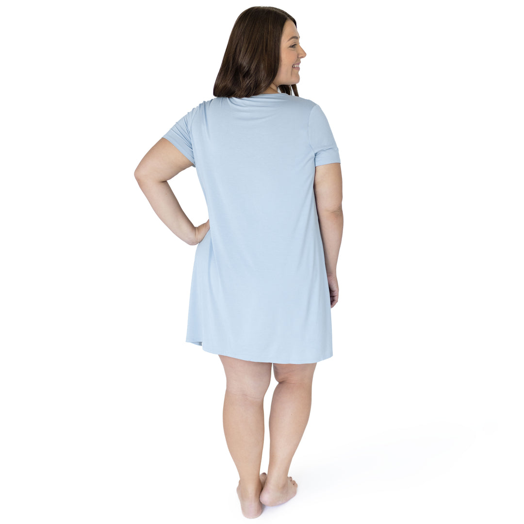 Tulip Hem Nursing & Maternity Nightgown | Mist-Pajamas-Kindred Bravely