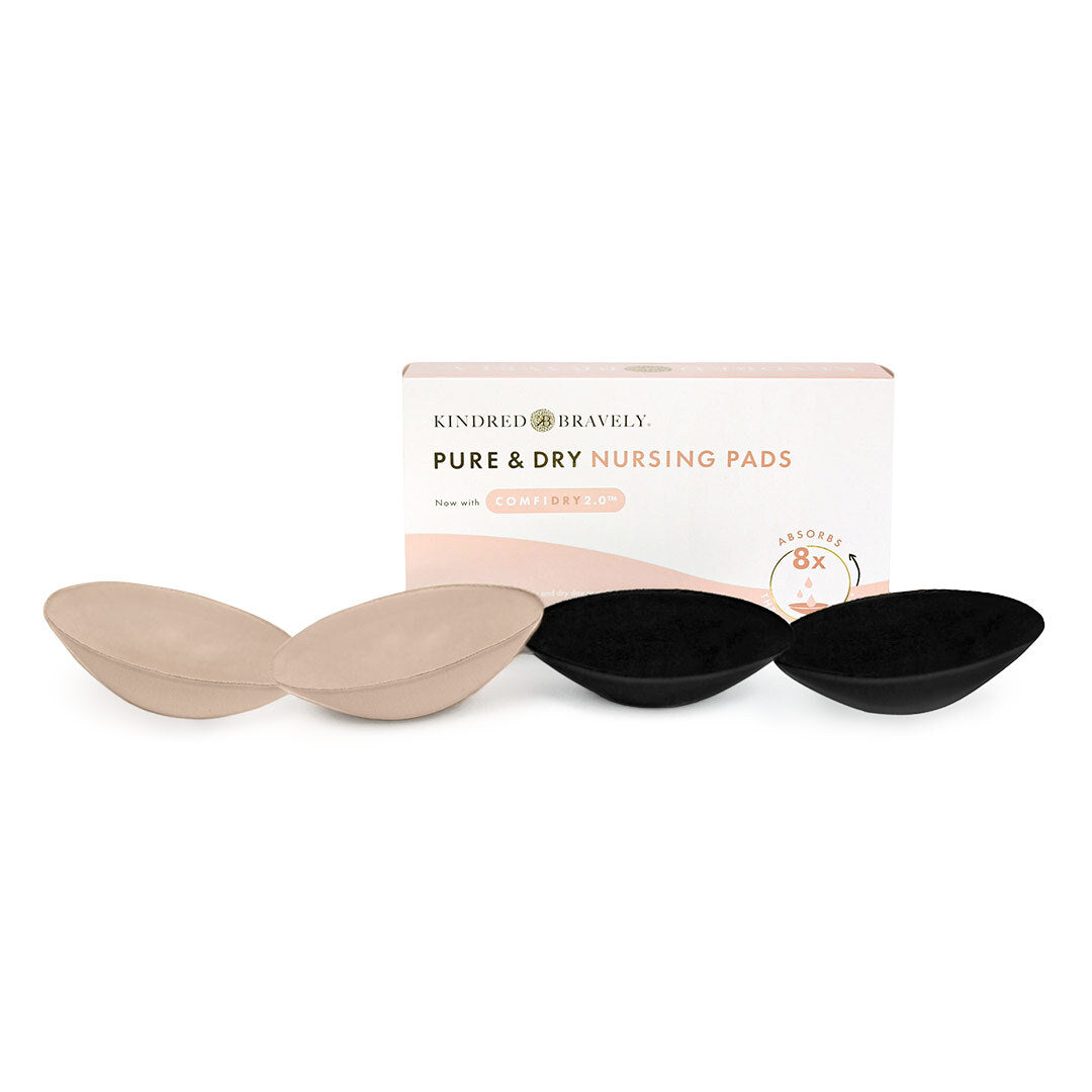 Ultra Absorbent Reusable Nursing Pads | Black & Beige-Accessories-Kindred Bravely