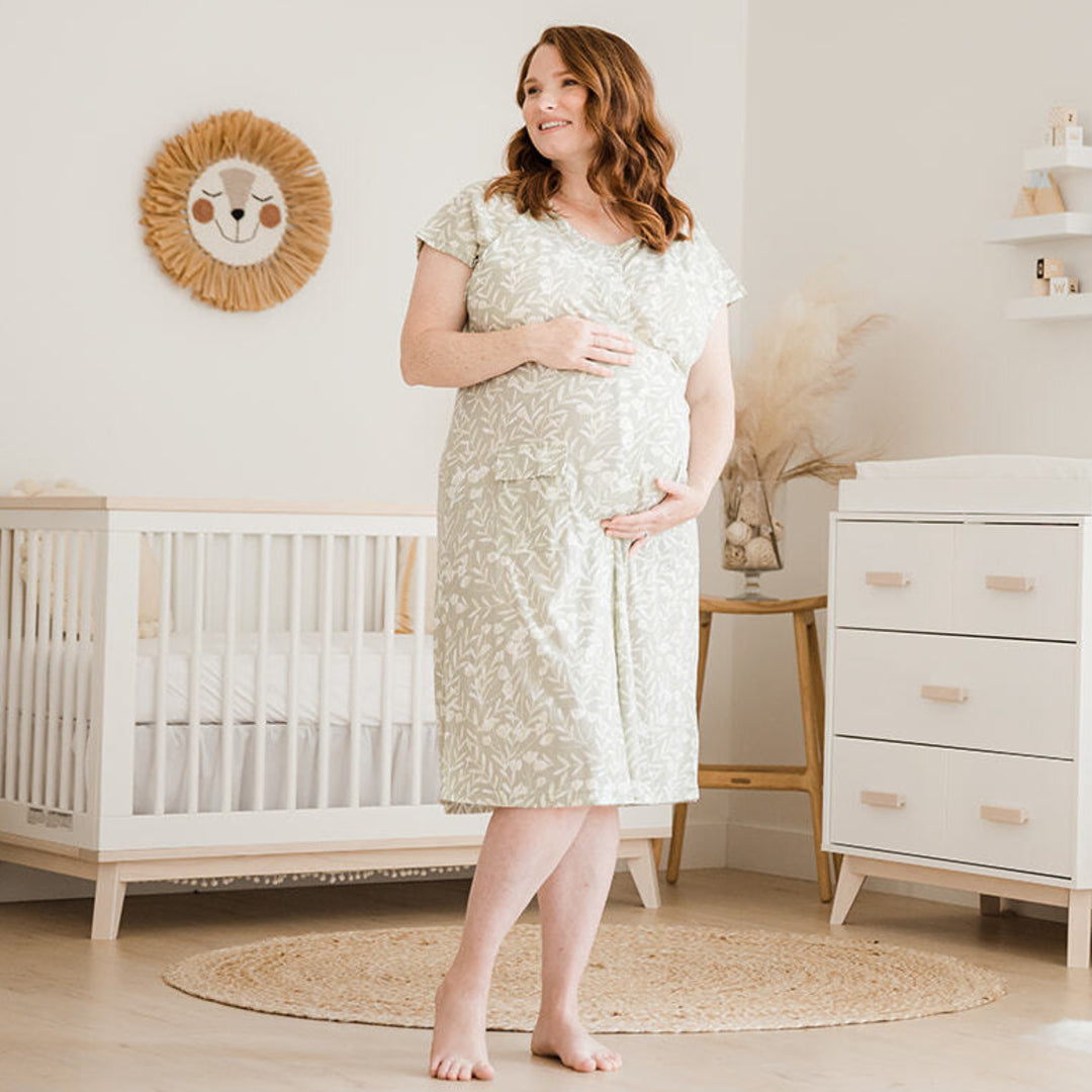 Motherhood Maternity Women's 3 in 1 Labor, Delivery, and Nursing Gown