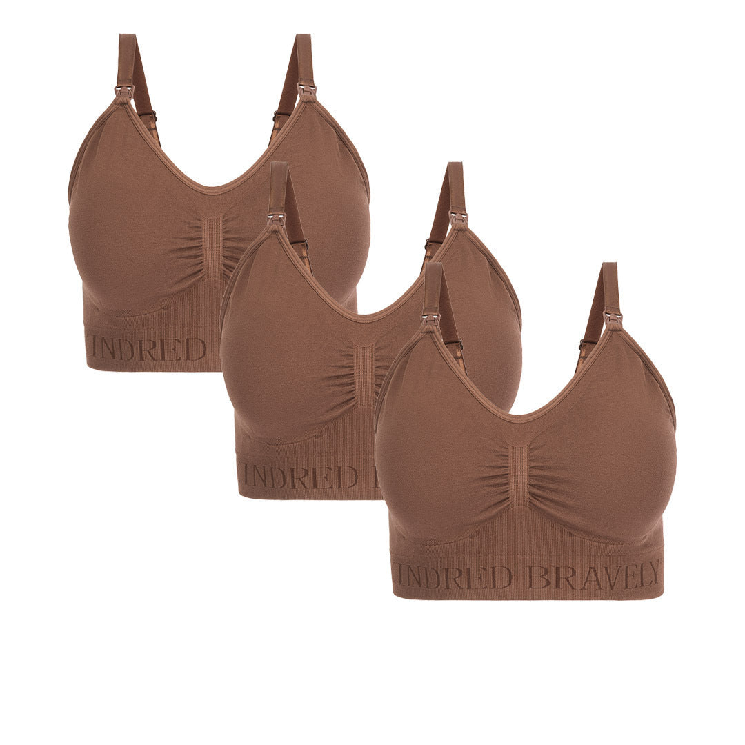 Wash Wear Spare® Nursing Bra (3-Pack) | Mocha-Bras-Kindred Bravely