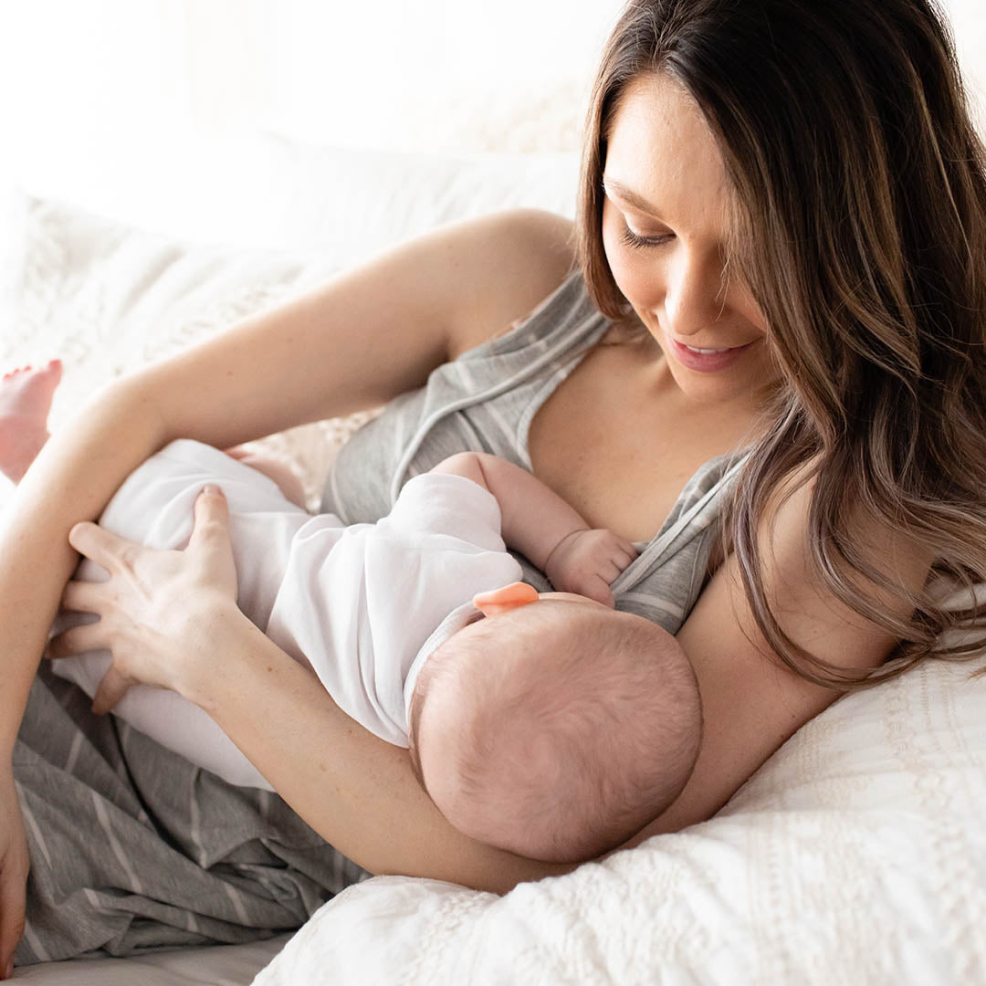 Zora Nursing & Maternity Maxi Dress | Grey Heather-Bottoms & Dresses-Kindred Bravely
