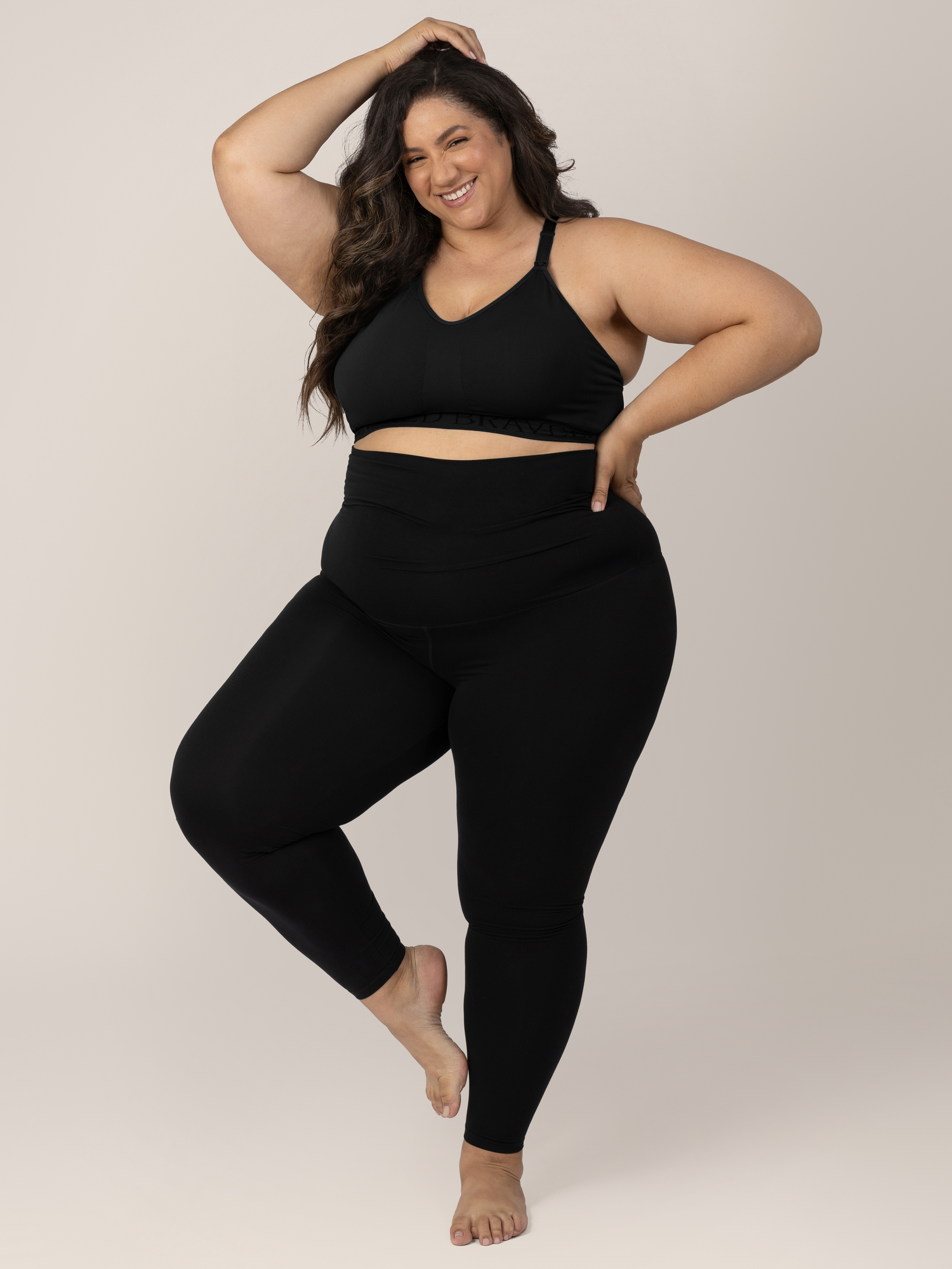 Kindred Bravely 2-Pack Hands Free Pumping Bra Bundle - Black & Beige Large