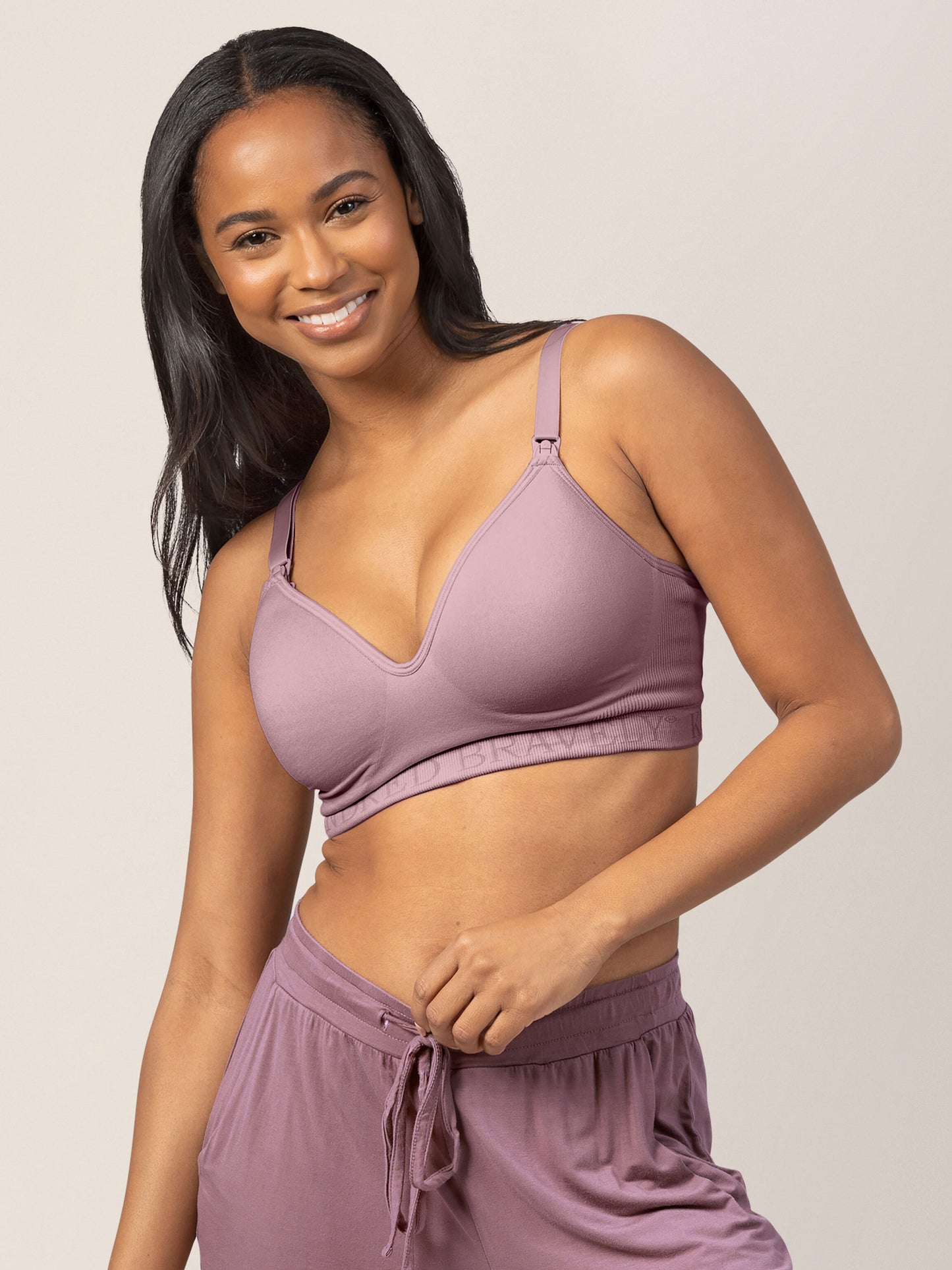 Model wearing the Signature Sublime® Contour Maternity & Nursing Bra in Twilight