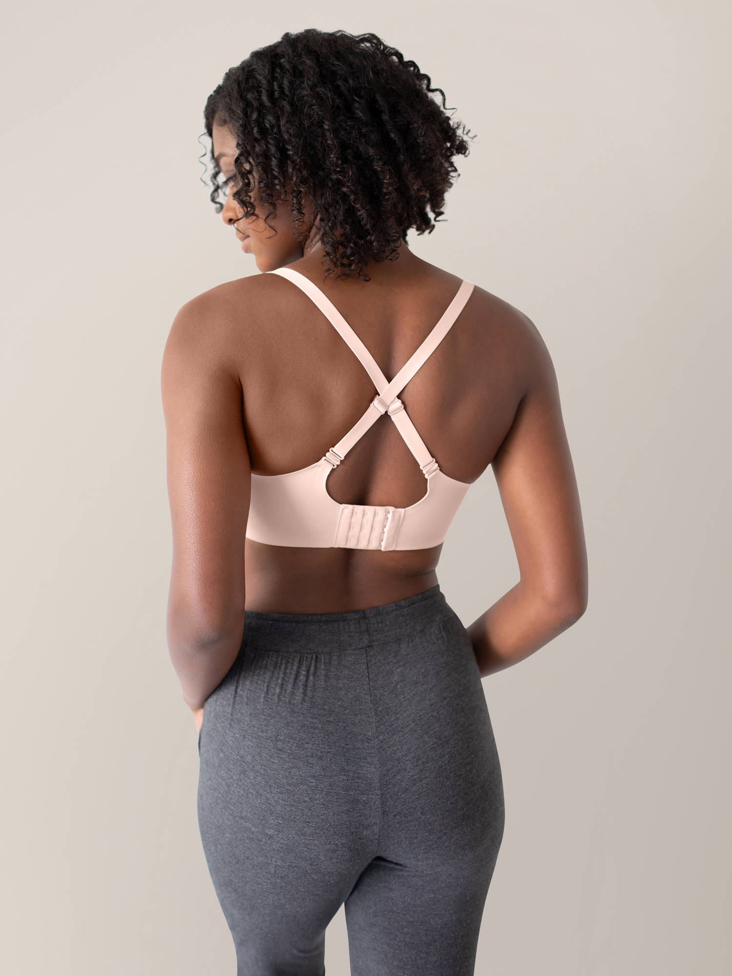 Back view of a model wearing the Serenity Ultra Comfort Classic Bra