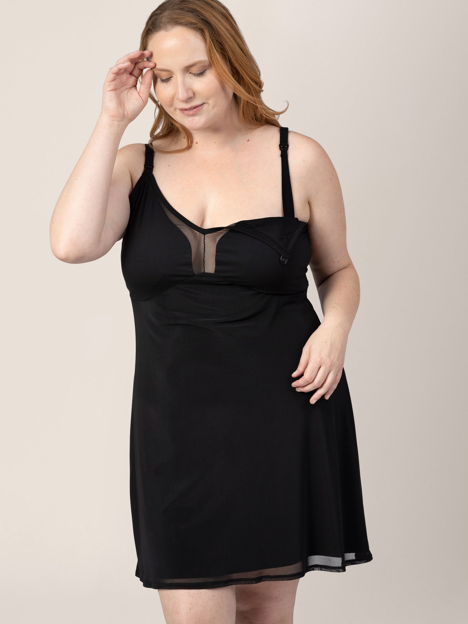 Essential Nursing Nightgown - Black, X Large | Motherhood Maternity