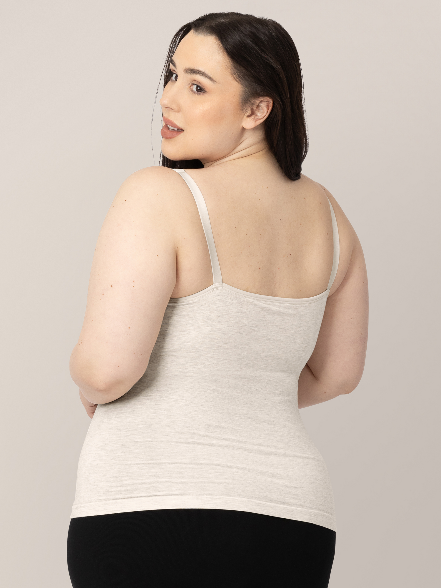 Sublime® Bamboo Nursing Camisole Two-Pack | Black & Oatmeal Sublime® Bamboo Nursing Camisole Two-Pack | Black & Oatmeal