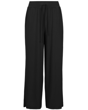 Aria Bamboo Casual Lounge Pant in Black on a white background