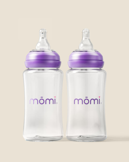 mōmi - breast-like bottle 2-sets, 10oz plastic