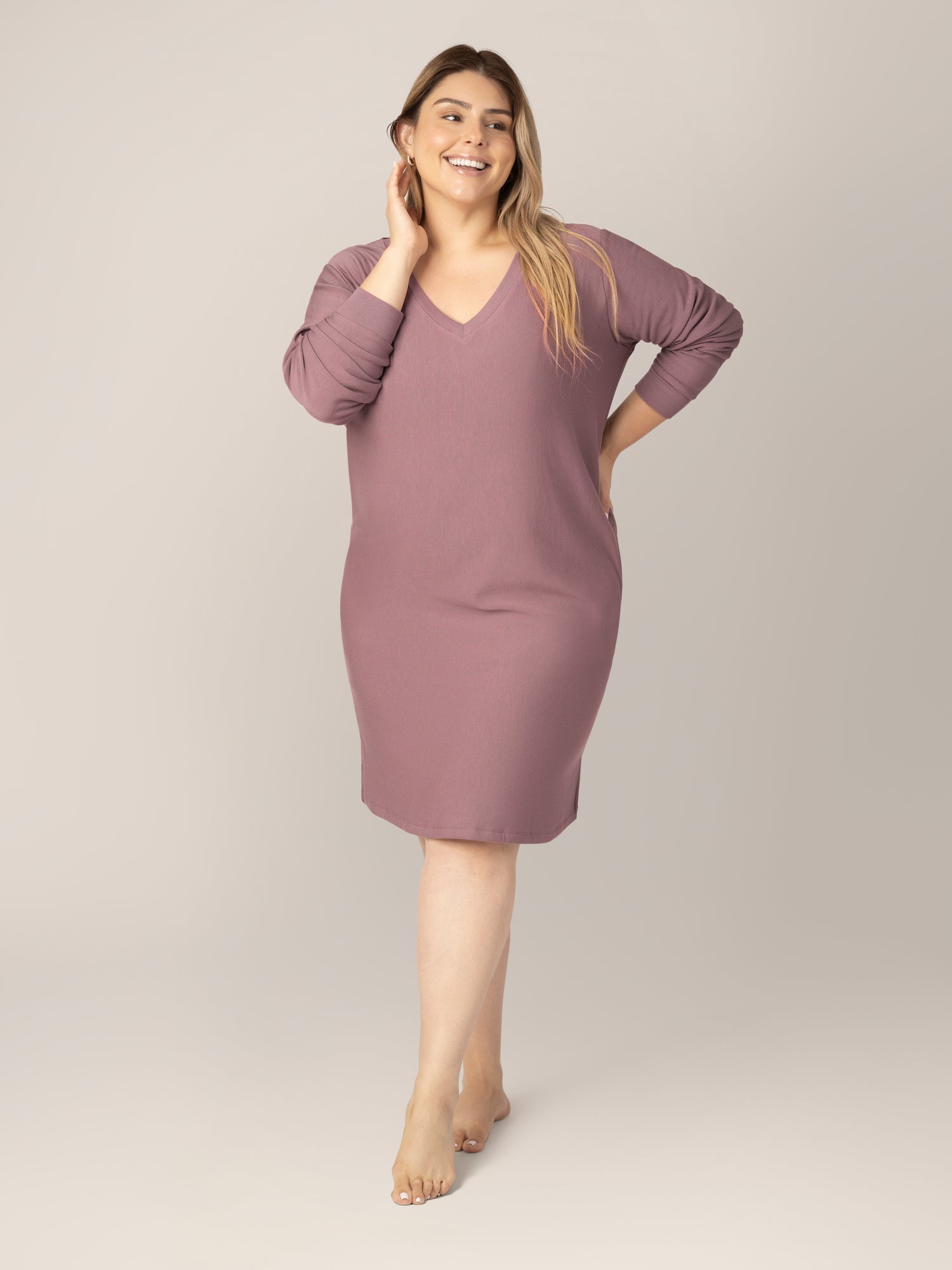 Blake Oversized Maternity & Nursing Lounge Dress