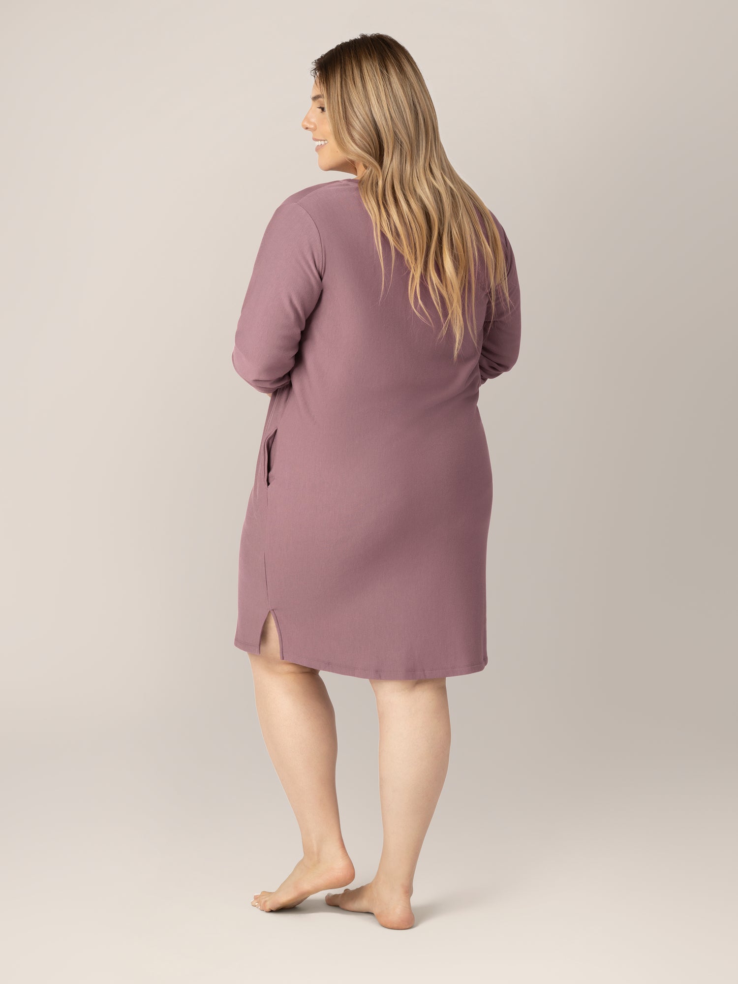 strapless open back dress Blake Oversized Maternity & Nursing Lounge Dress | Twilight