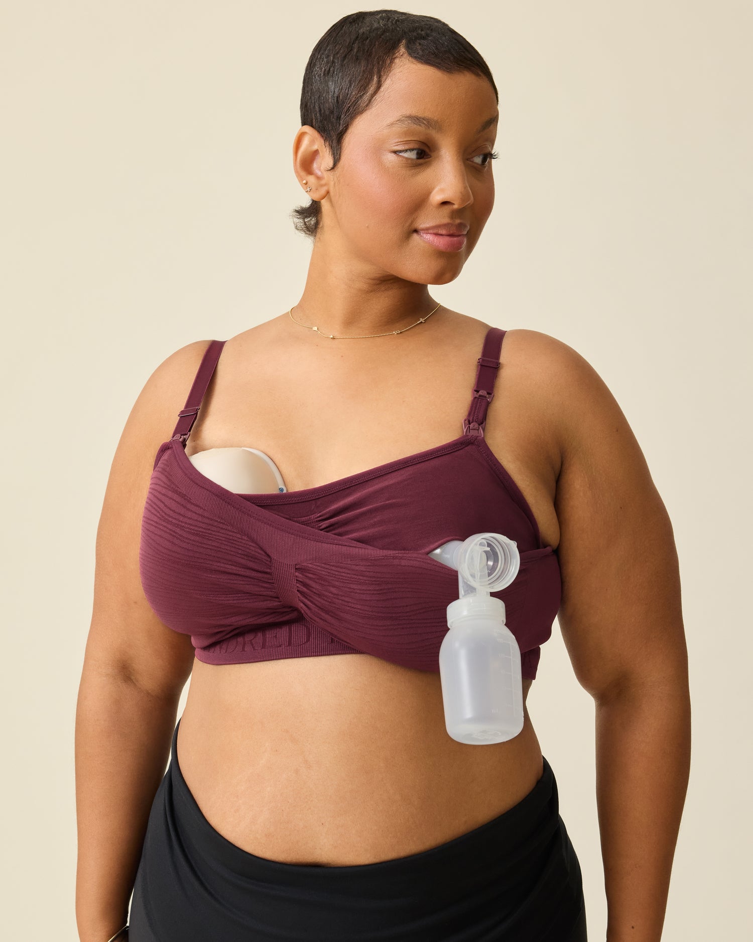 evenflo pumping bra Sublime® Hands-Free Pumping & Nursing Bra | Deep Burgundy