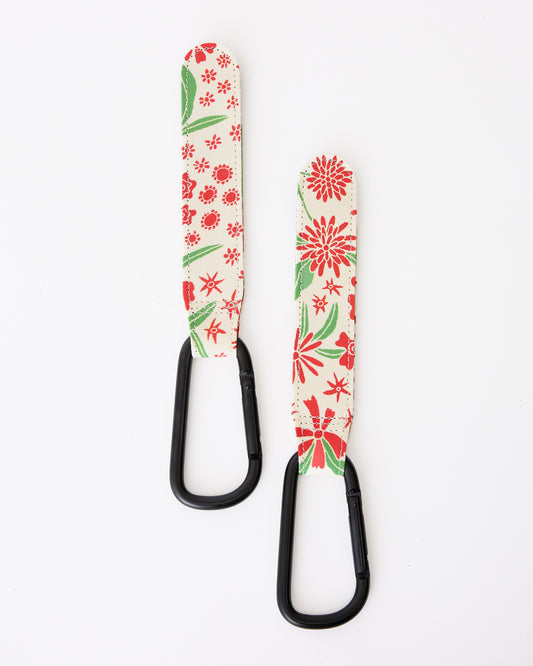 Stroller Party Clips (2-Pack) in Superbloom on a white background