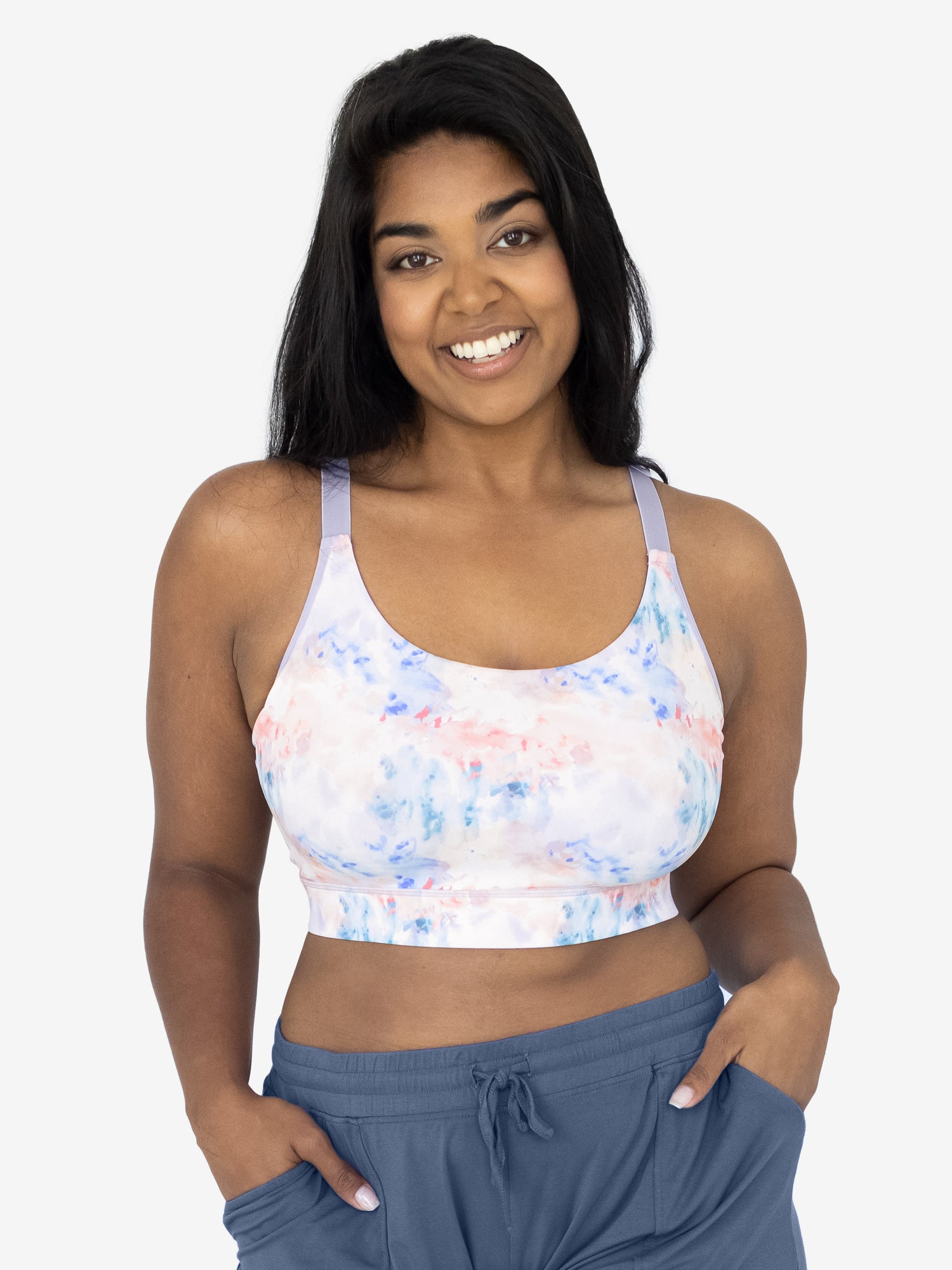 The Ava Wireless Bra | Soft Sunrise-Bras-Kindred Bravely @model_info:Ayla is wearing a Large Busty.