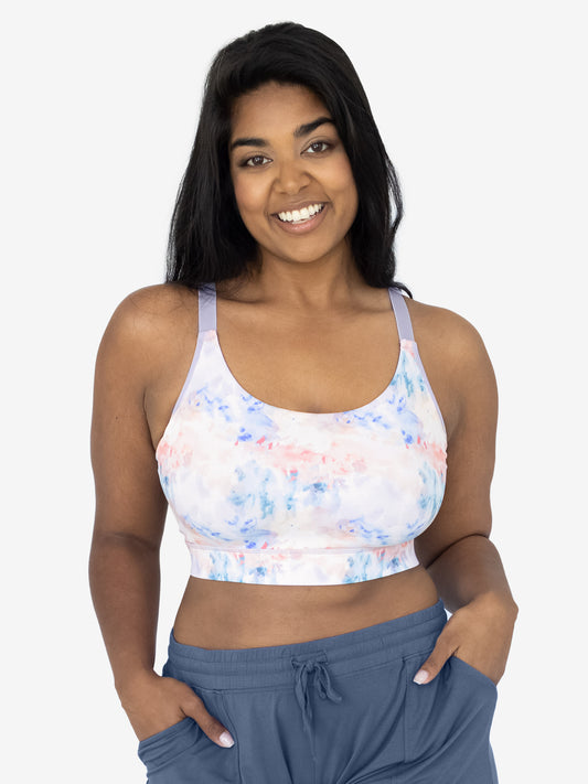 The Ava Wireless Bra | Soft Sunrise-Bras-Kindred Bravely @model_info:Ayla is wearing a Large Busty.