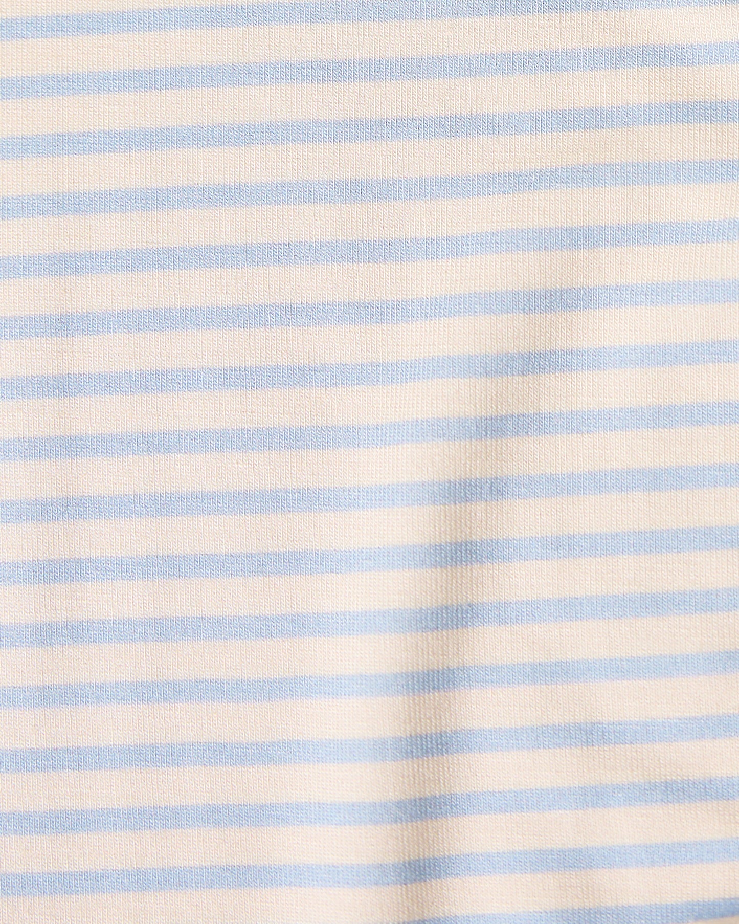 Fabric with blue and white horizontal stripes