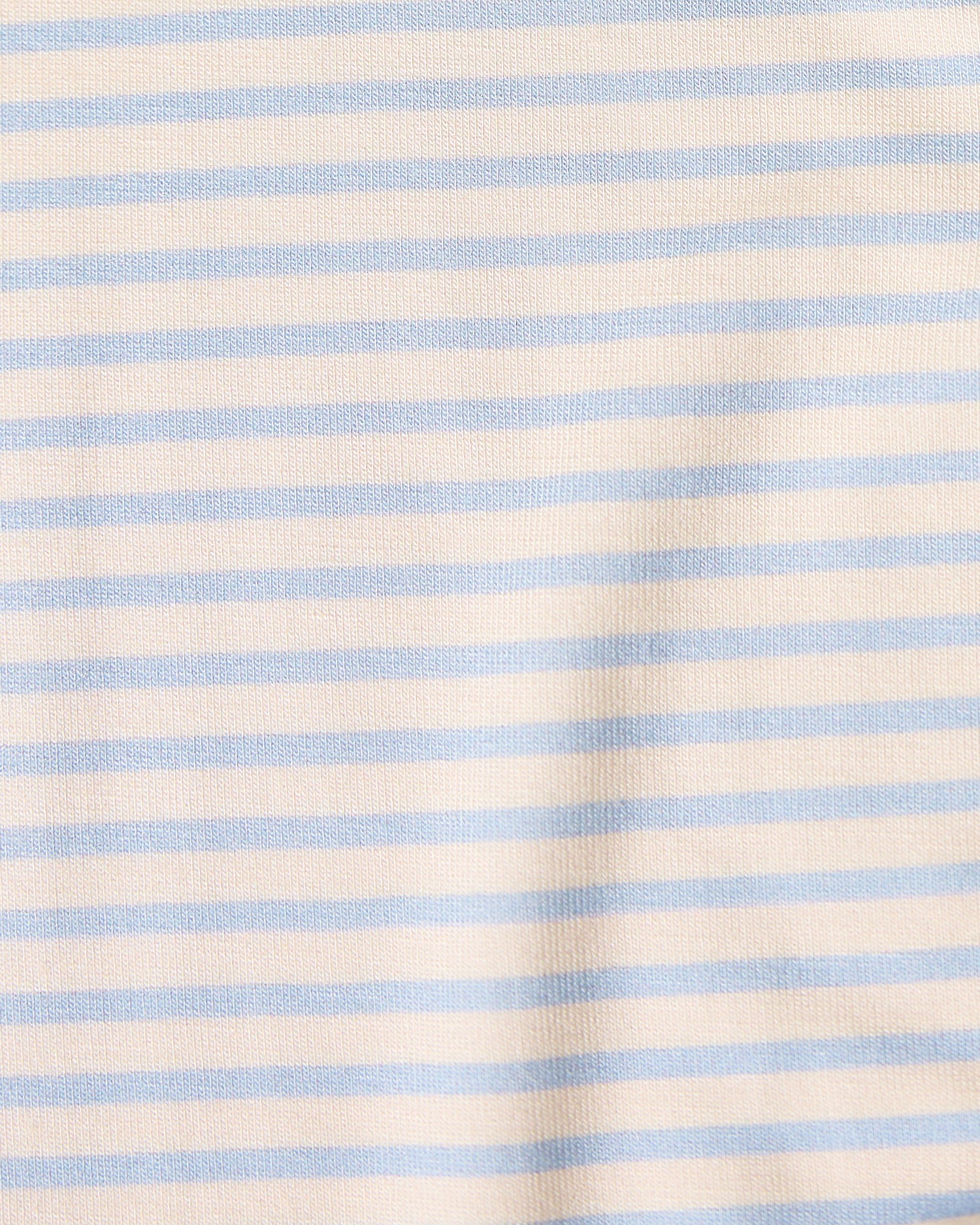 Fabric with blue and white horizontal stripes
