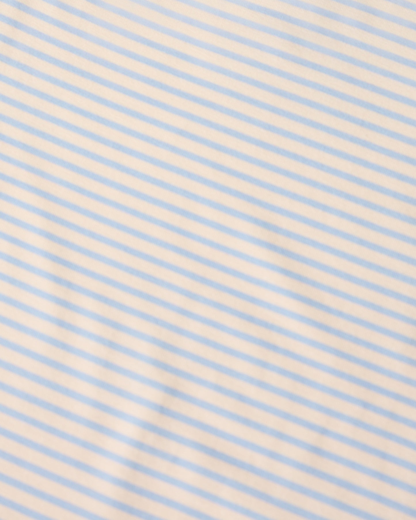 Beige fabric with small blue stripes