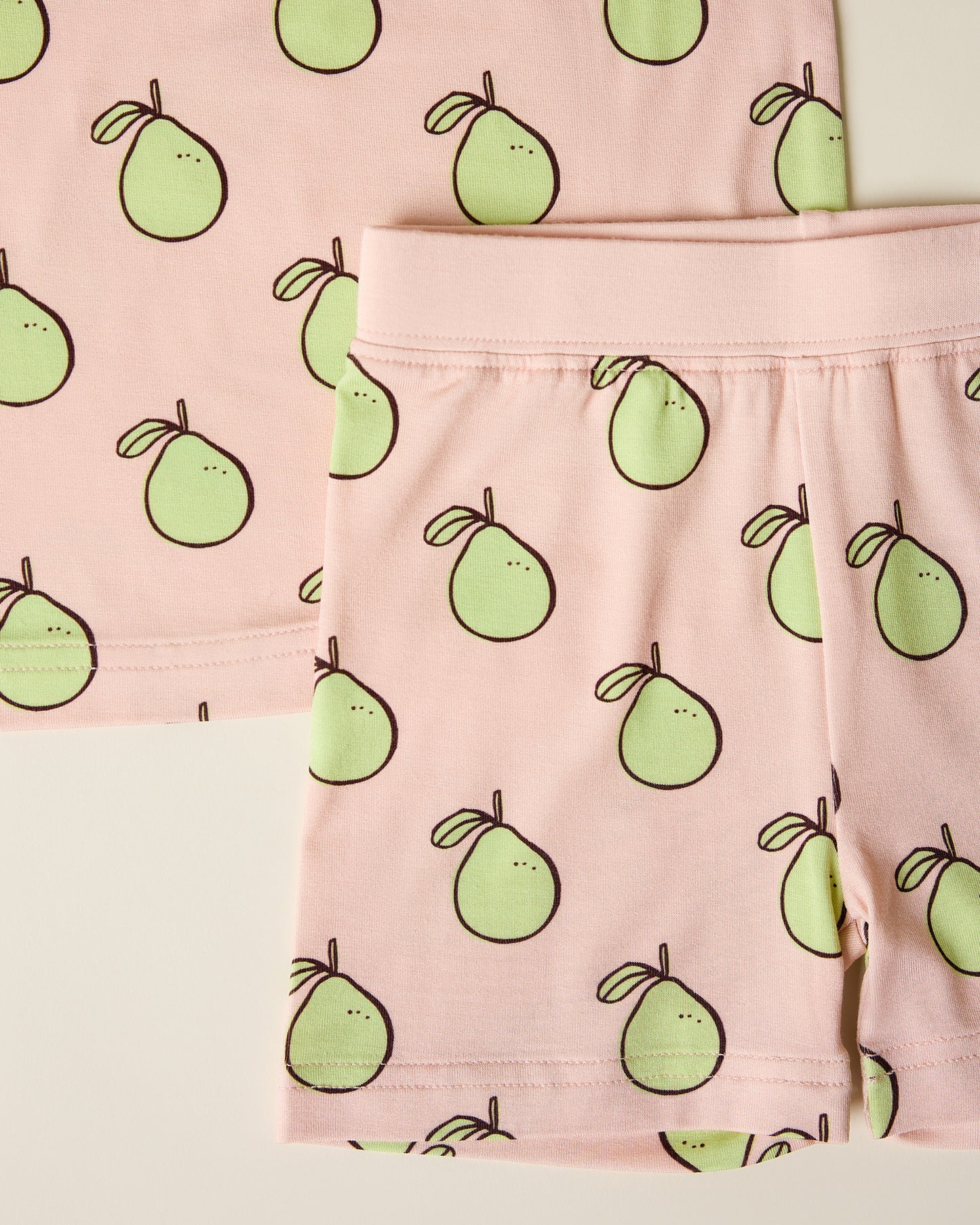 Bamboo Short Sleeve & Shorts Set in pink pomelo