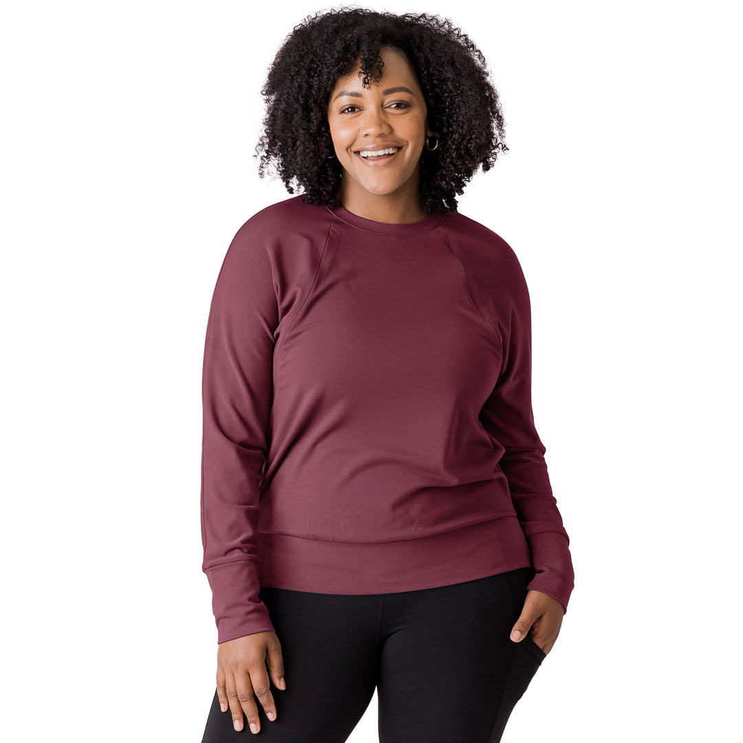 Bamboo Nursing & Maternity Crew Pullover | Fig-Tops-Kindred Bravely