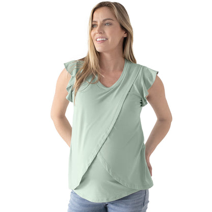 Bamboo Nursing & Maternity Tulip Hem Top | Eucalyptus-Tops-Kindred Bravely