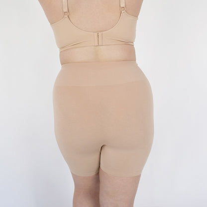 Bamboo Seamless No Rub Postpartum Thigh Saver | Beige-Underwear-Kindred Bravely