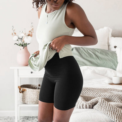 Bamboo Seamless No Rub Postpartum Thigh Saver | Black-Underwear-Kindred Bravely