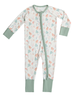 Baby onesie with butterfly pattern on a white background