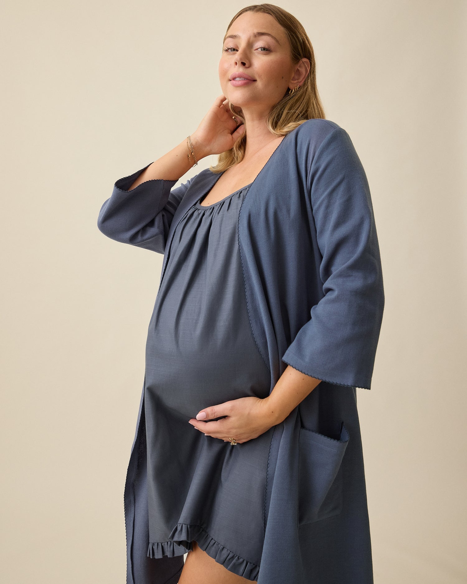 Dreamy Cotton Maternity & Nursing Nightgown