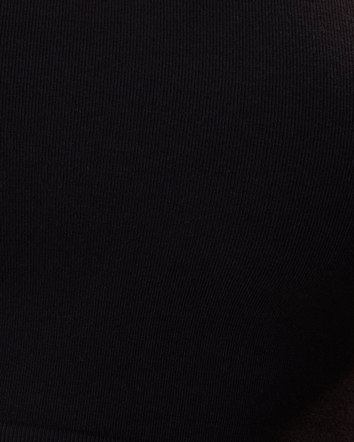 Close up of Sublime® Bamboo Scoop Neck Maternity & Nursing Longline Bra Top in Black 