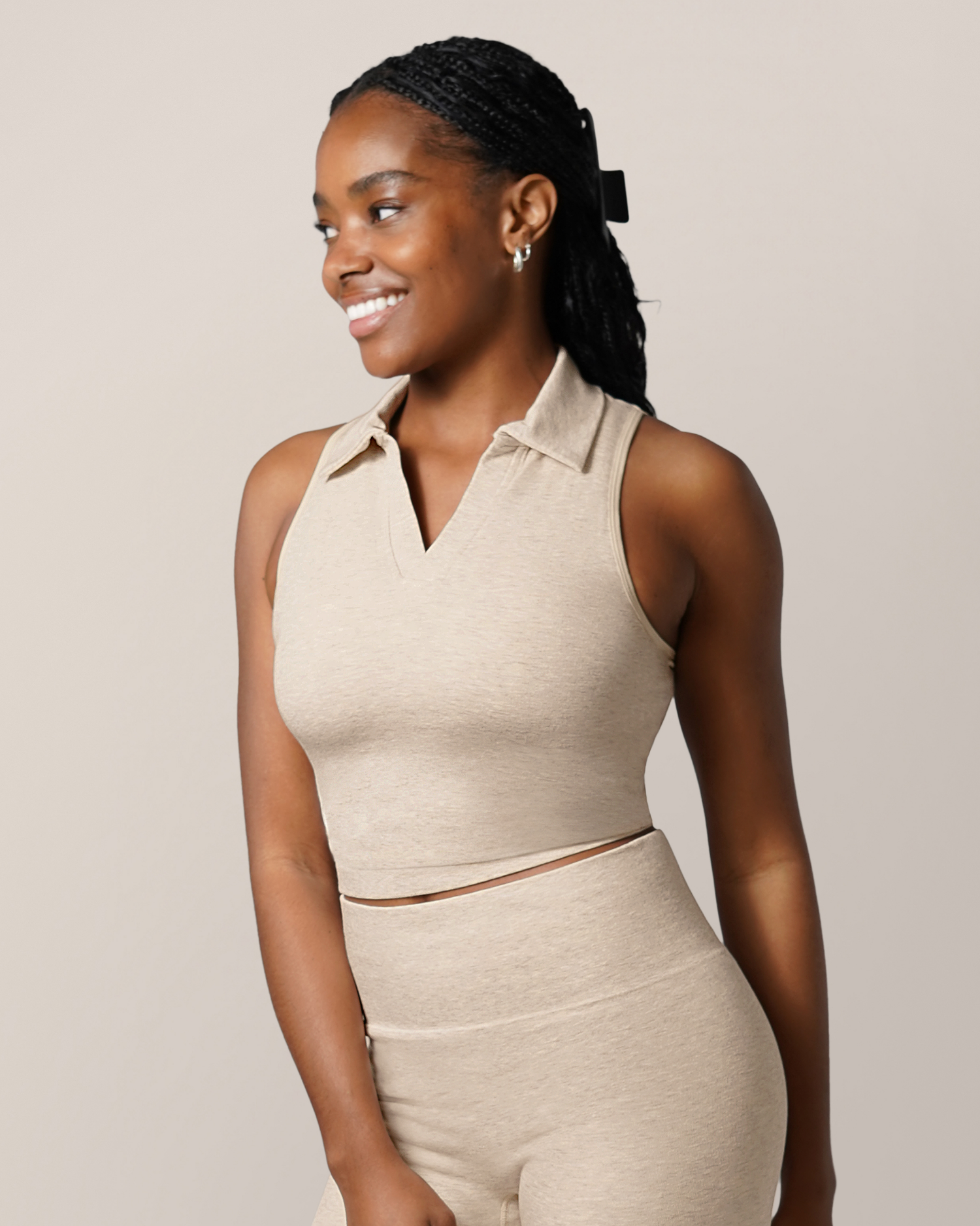 Sublime® Bamboo Collared Maternity & Nursing Longline Bra Top