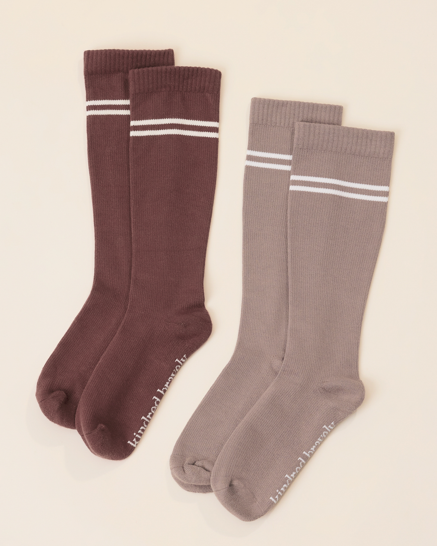 Premium Maternity Compression Socks (2-Pack) | Taupe & Redwood