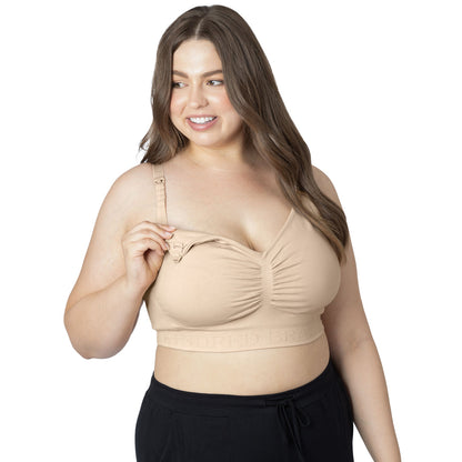 Convertible Sublime® Hands-Free Pumping & Nursing Bra | Beige-Bras-Kindred Bravely