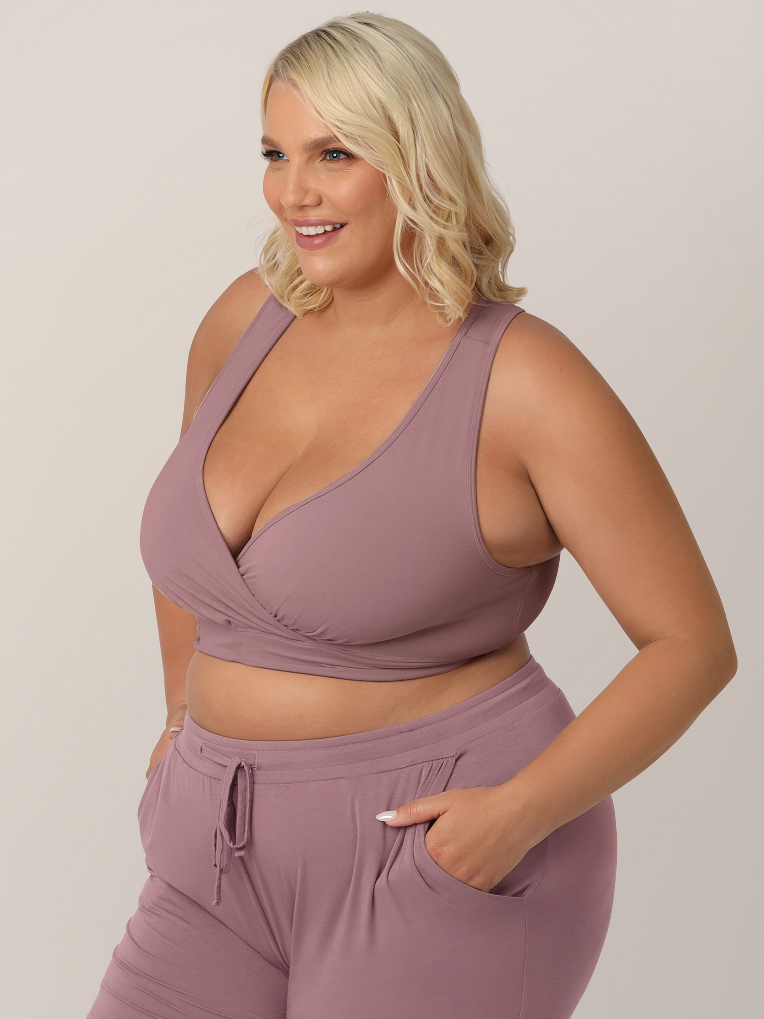 French Terry Racerback Nursing & Sleep Bra | Twilight - Kindred