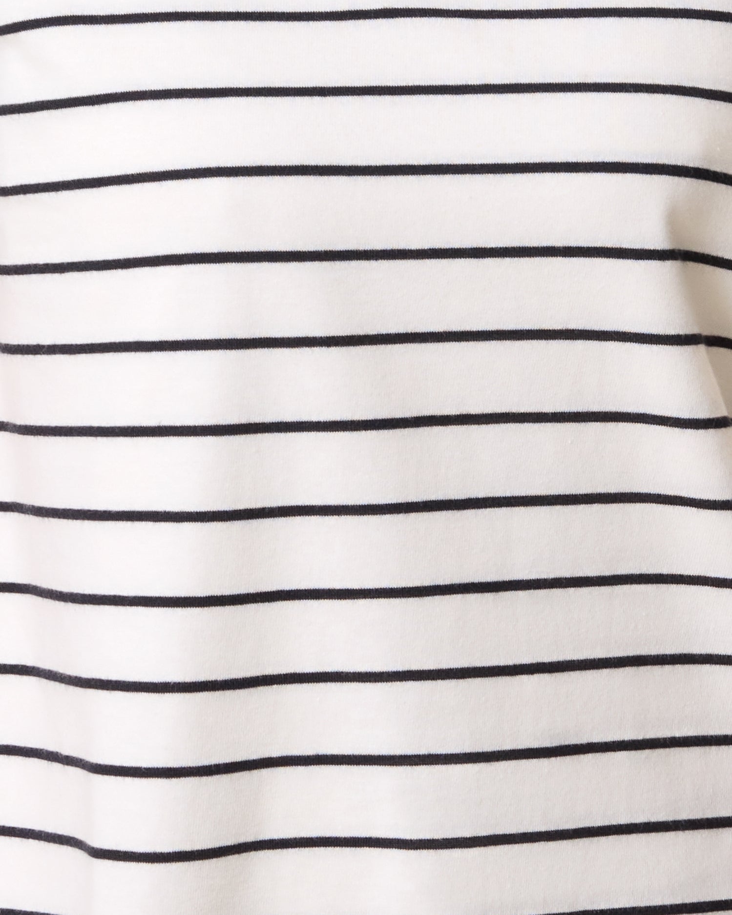 Close up of Classic Cotton Nursing T-shirt in White & Black Stripe