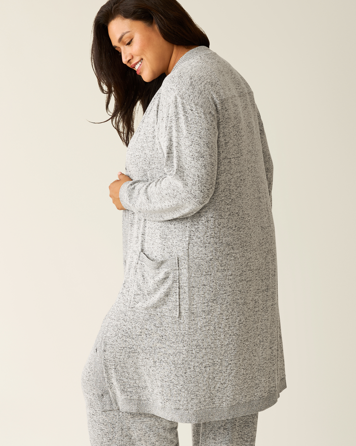 CozyKnit Long Cardigan | Grey Heather -Kindred Bravely