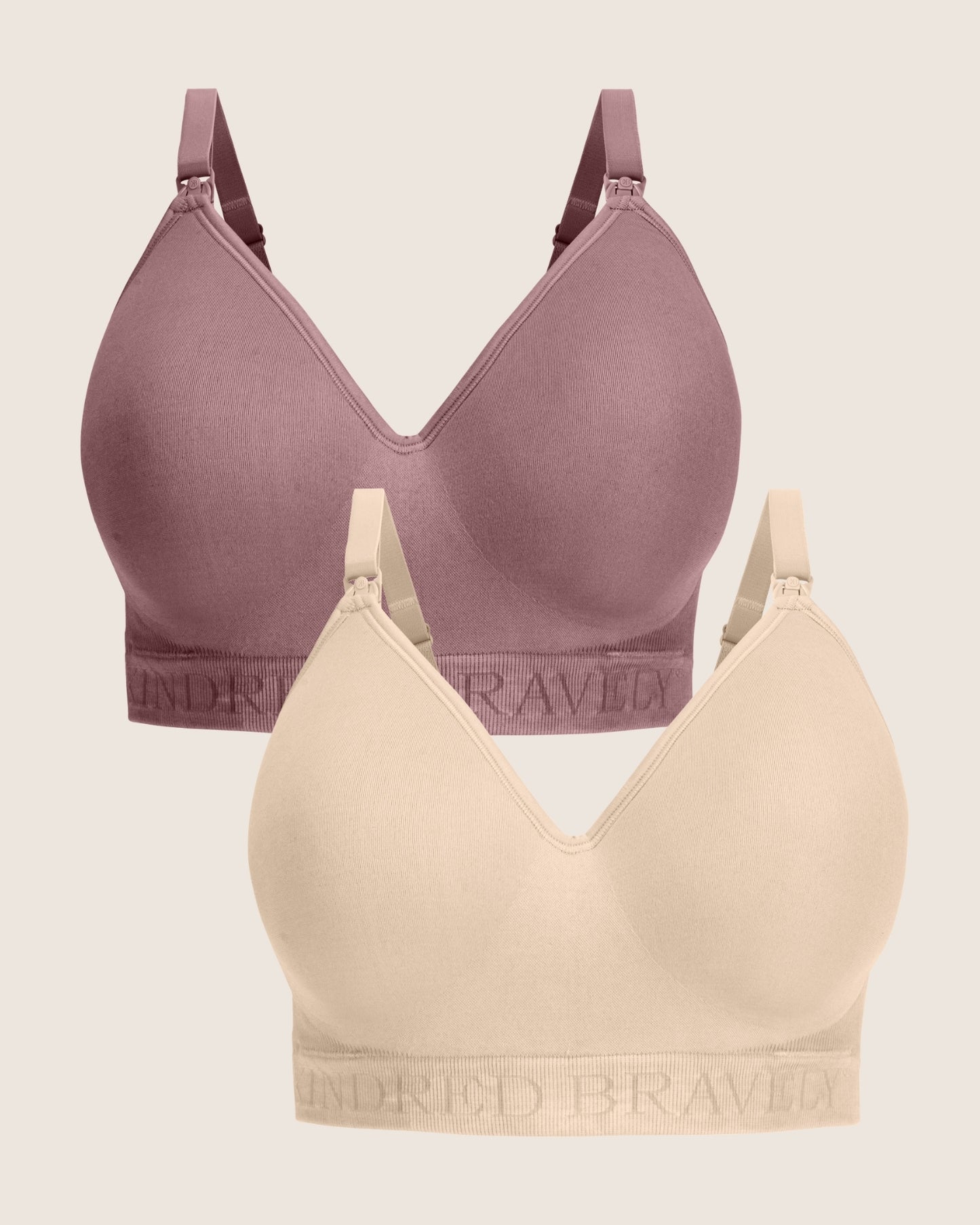 Sublime® Contour Nursing Bra Two-Pack | Kindred Bravely, featuring Twilight and Beige