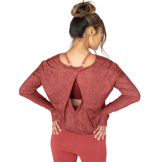 Dropped Shoulder Keyhole Top | Terracotta Mamba-Tops-Kindred Bravely