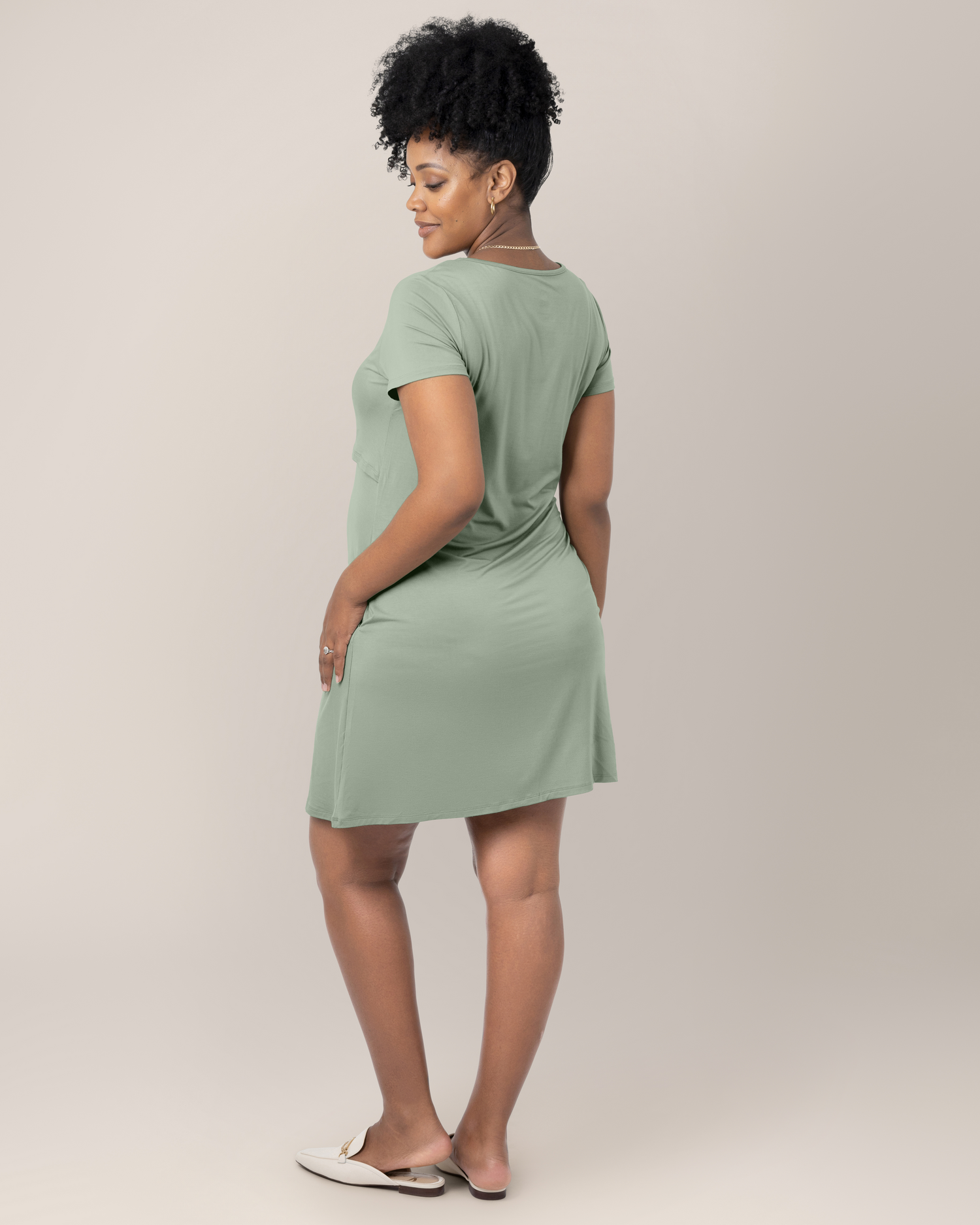 Eleanora Bamboo Maternity & Nursing Dress | Aqua Mist - Kindred Bravely Eleanora Bamboo Maternity & Nursing Dress | Aqua Mist - Kindred Bravely