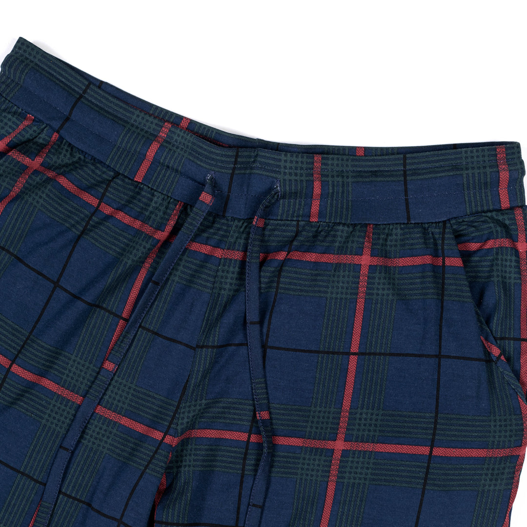 Everyday Lounge Joggers | Navy Plaid-Bottoms & Dresses-Kindred Bravely