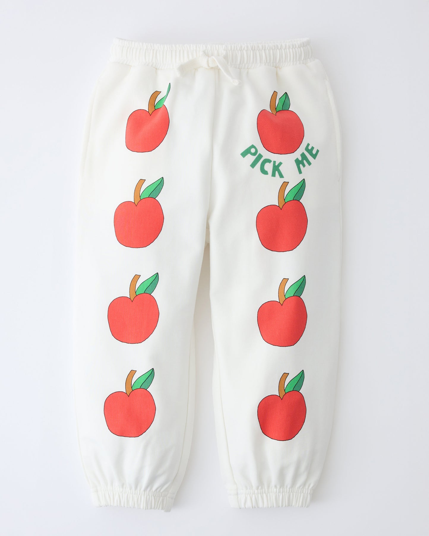 French Terry Jogger in Ivory Apple on a white background.