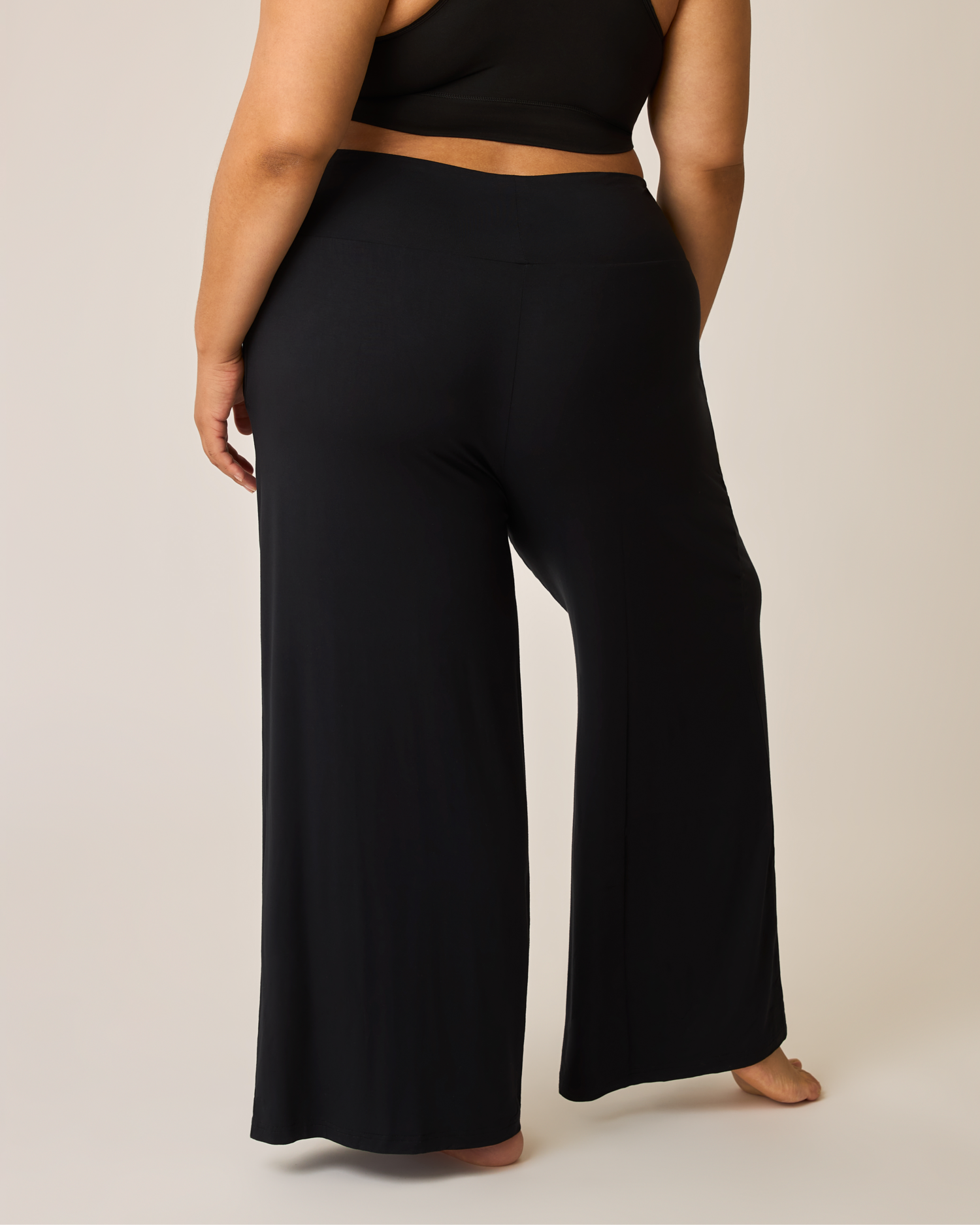 Bamboo Wide Leg Maternity & Postpartum Lounge Pant | Black