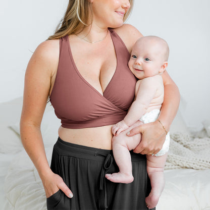 French Terry Racerback Nursing & Sleep Bra | Redwood-Bras-Kindred Bravely