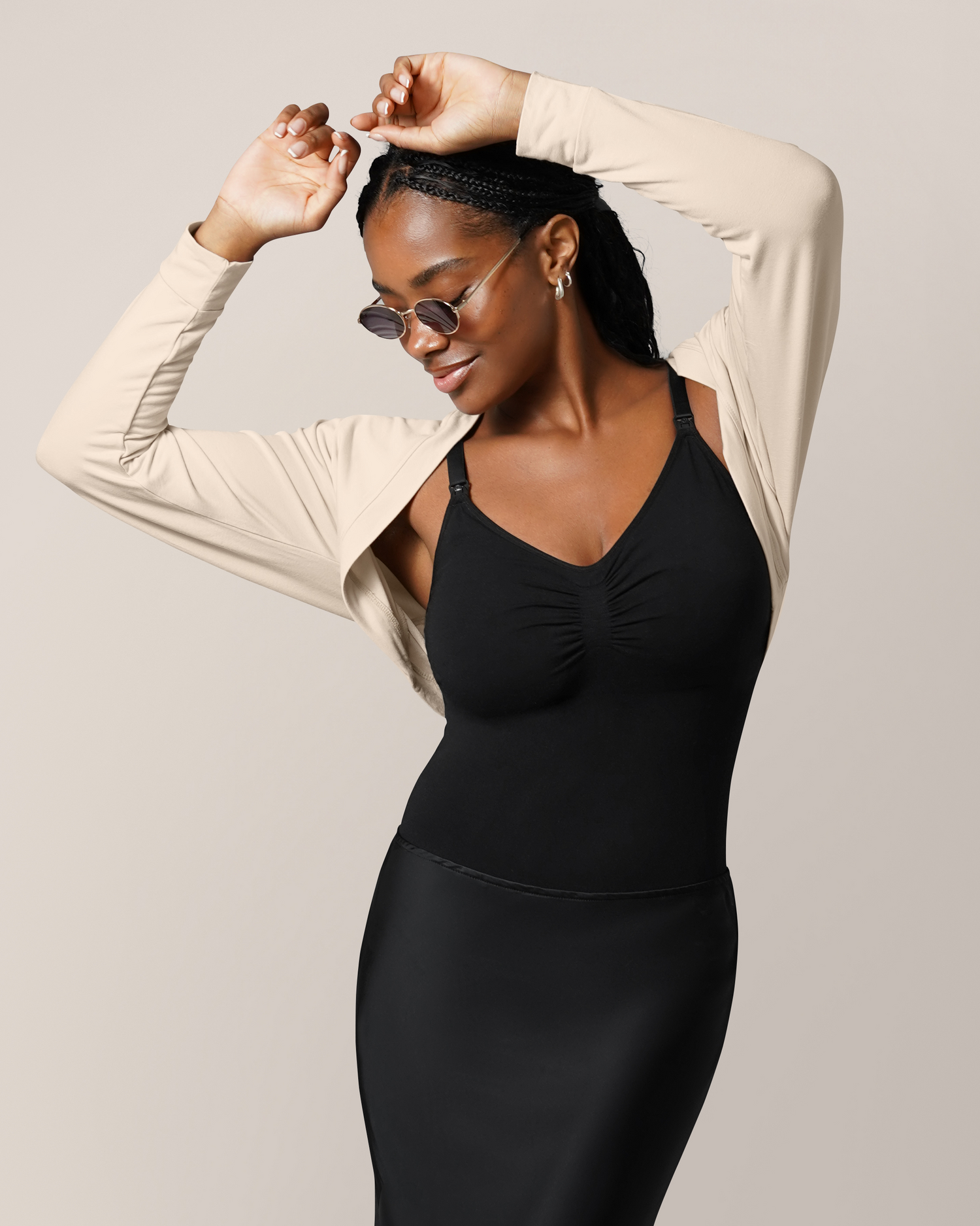 French Terry Cardigan Shrug | Oatmeal - Kindred Bravely