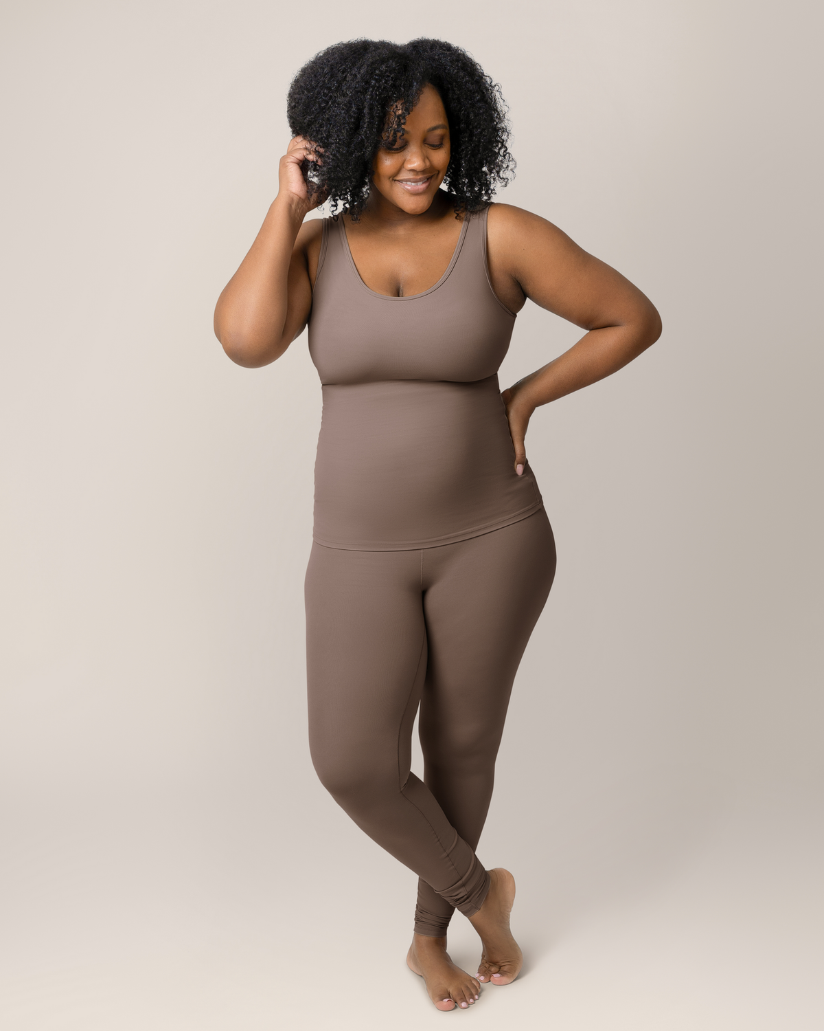 Grow with Me™ Maternity & Postpartum Legging | Taupe - Kindred Bravely