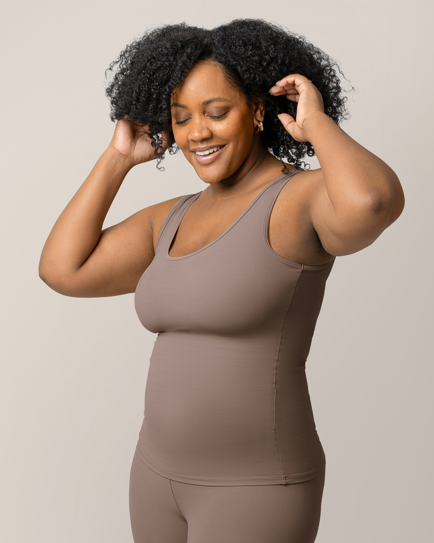 Grow with Me™ Maternity Nursing Tank Taupe S