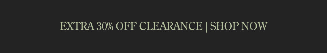 Yellow text on black background: Extra 30% Off Clearance, Shop Now