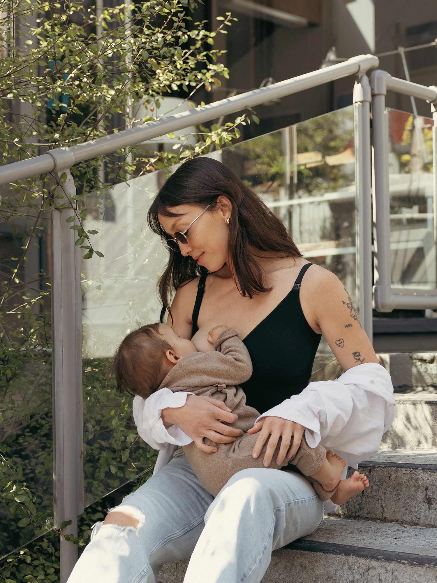 Sublime®️ Bamboo Maternity & Nursing Bodysuit | Black - Kindred